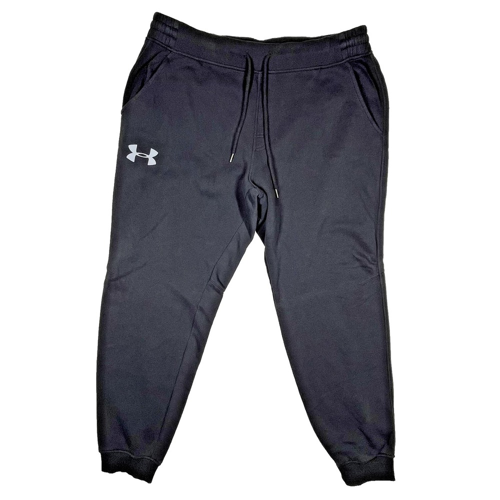 Under Armour Jogger Pants Mens XXL 38x31 Black ColdGear Rival Fleece Sweatpants